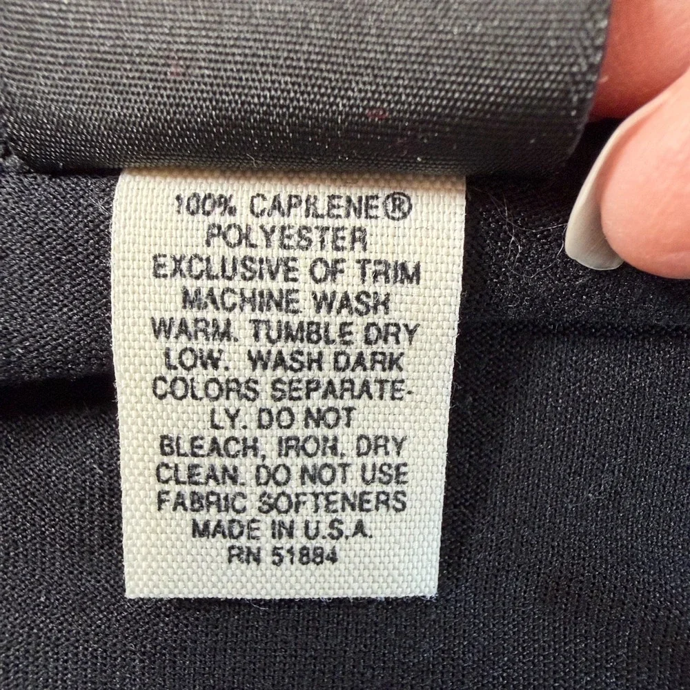 Vintage Patagonia Capilene Shirt Sz L Black Long Sleeve Made in USA 90s Gorpcore - Picture 7 of 7